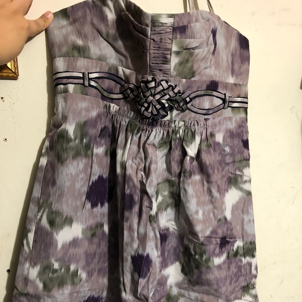 BCBG Lilac Strapless Dress Sz 8